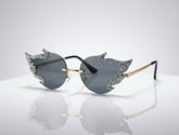 Crystal Noir Butterfly Sunglasses