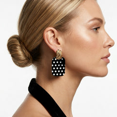Midnight Muse Polka Dot Statement Earrings