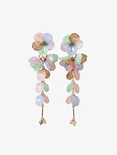 Pastel Bloom Cascading Floral Earrings