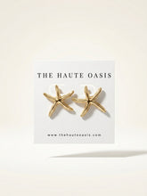 Golden Tide Starfish Stud Earrings