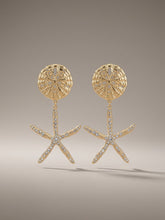 Golden Tide Starfish Statement Earrings