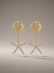 Golden Tide Starfish Statement Earrings