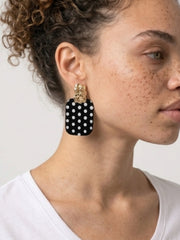Midnight Muse Polka Dot Statement Earrings
