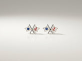 Nautical Signal Flag Stud Earrings