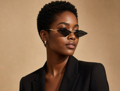 Midnight Luxe Geometric Sunglasses