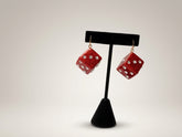 Lucky Streak Red Dice Drop Earrings