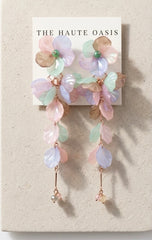Pastel Bloom Cascading Floral Earrings