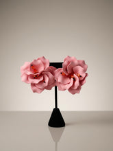 Rosé Bloom Statement Flower Earrings
