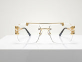 Luxe Panther Rimless Frames