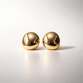 Gold Dome Stud Earrings