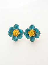Ocean Bloom Floral Stud Earrings