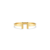 Gold Toned Thick H Cuff Bracelet