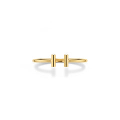 Skinny H Gold Tone Bracelet