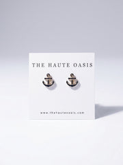 Coastal Anchor Stud Earrings