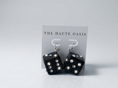 Midnight Luck Dice Drop Earrings