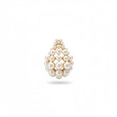 Gold & Pearl Cluster Stud Earrings – Elegant Teardrop Pearl Statement Earrings