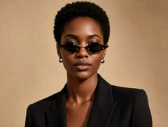 Midnight Luxe Geometric Sunglasses