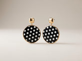 Midnight Polka Dot Luxe Statement Earrings