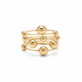 3pcs- Metal Ball Stretch Station Bracelet