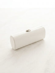 Luxury White Croc-Embossed Clutch Purse