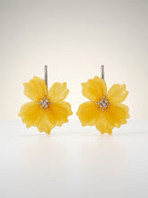 Golden Soleil Flower Statement Earrings