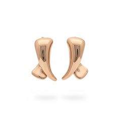 Sculpted Gold Curve Statement Earrings