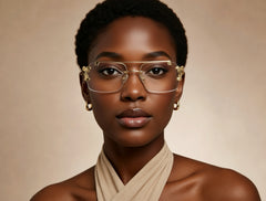 Luxe Panther Rimless Frames