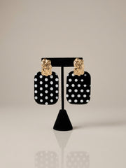 Midnight Muse Polka Dot Statement Earrings