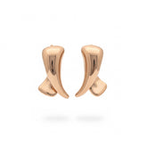Sculpted Gold Curve Statement Earrings