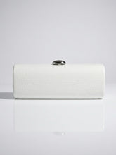 Luxury White Croc-Embossed Clutch Purse