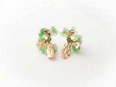 Emerald Bloom Statement Earrings