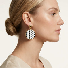 Polka Dot Luxe Statement Earrings