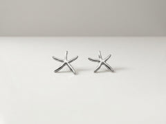 Coastal Muse Silver Starfish Stud Earrings