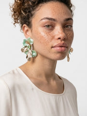 Emerald Bloom Statement Earrings