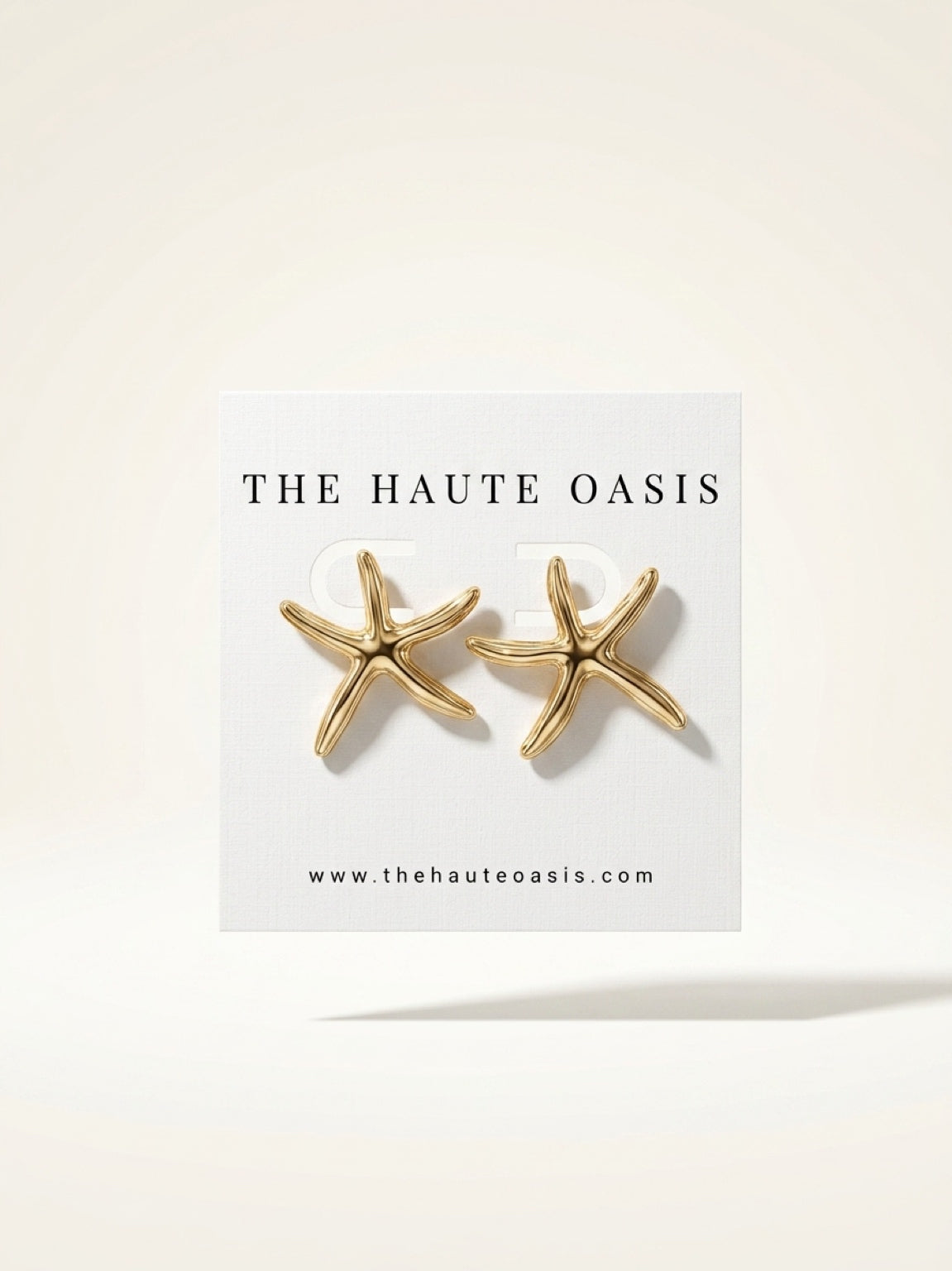 Golden Tide Starfish Stud Earrings