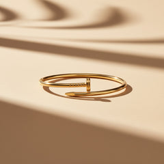 Gold Tone Nail Bracelet
