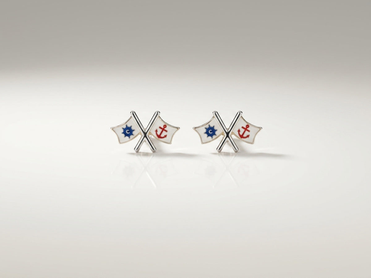 Nautical Signal Flag Stud Earrings
