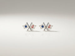 Nautical Signal Flag Stud Earrings