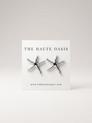 Coastal Muse Silver Starfish Stud Earrings
