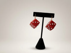 Lucky Streak Red Dice Drop Earrings