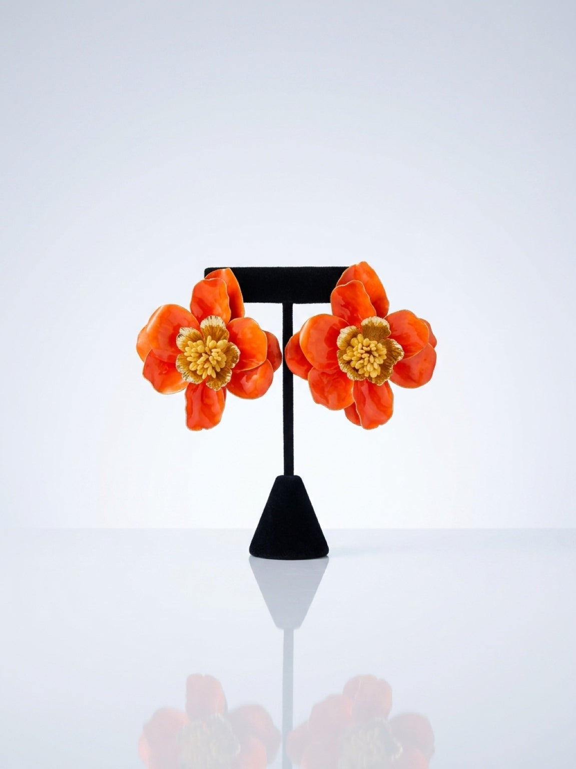 Sunset Bloom Floral Statement Earrings