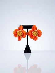Sunset Bloom Floral Statement Earrings