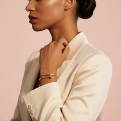 Gold Tone Nail Bracelet