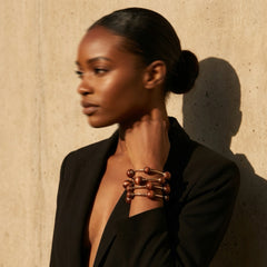 3pcs-Luxe Wooden Ball Station Stretch Bracelet set