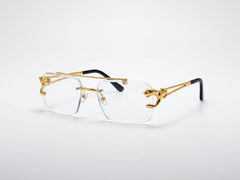 Luxe Panther Rimless Frames