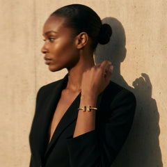 Skinny H Gold Tone Bracelet