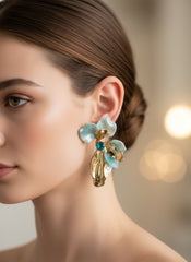Ocean Bloom Statement Earrings