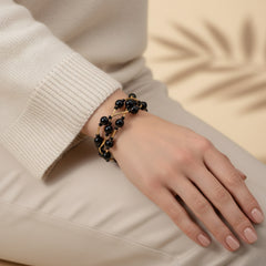 3pcs-Midnight Luxe Ball Station Stretch Bracelet
