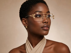Luxe Panther Rimless Frames