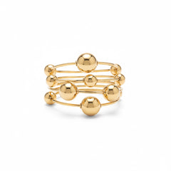 3pcs- Metal Ball Stretch Station Bracelet
